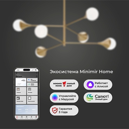 Потолочный светильник Eurosvet 60168/6 латунь - фото