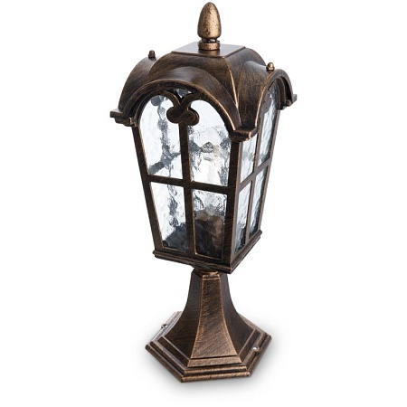 Светильник садово-парковый Feron PL105 четырехгранный на постамент 60W 230V E27, черное золото - фото