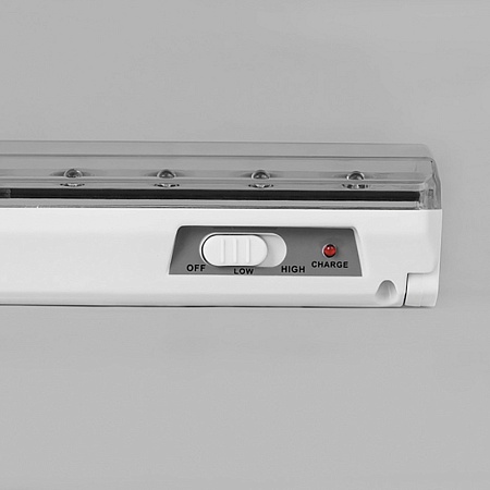 Светильник аккумуляторный, 6 LED/1W 230V, AC/DC  зеленый 355*145*25 mm, серебристый, Выход, EL50 - фото
