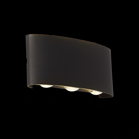 Светильник уличный настенный ST-Luce Черный кварцевый LED 6*1W 4000K SL089.401.06 - фото