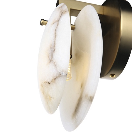 Светильник настенный ST-Luce Латунь/Алебастр G9 1*5W 4000K SL1520.301.01 - фото