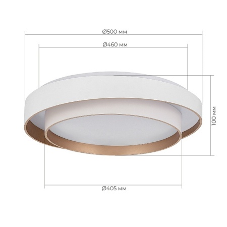 Светильник потолочный Белый/Белый LED 1*50W 3000K/4000K/6000K SLE6009-502-01 - фото