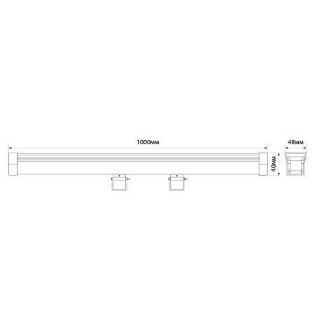 Светодиодный линейный прожектор для подсветки стен с DMX Feron LL-892 18W RGB DC24V IP65 - фото