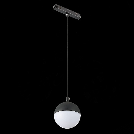 Магнитный трековый светильник подвесной Черный LED 1*7W 3000K 520Lm Ra>80 120° IP20 D90 ST358.433.07 - фото
