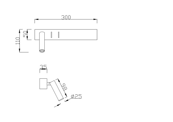 Настенный светильник (бра) Technical Comodo C031WL-L8W3K - фото