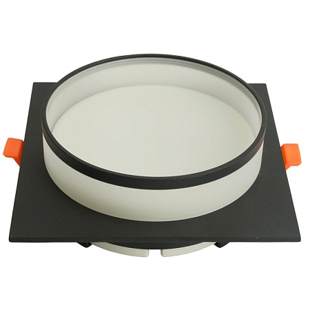 Светильник встраиваемый Feron DL701 потолочный GX70 черный квадрат - фото