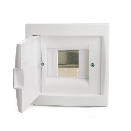 Бокс встраиваемый STEKKER EBX50-2/04-20 4 модуля, белый, пластик, серия Standart - фото