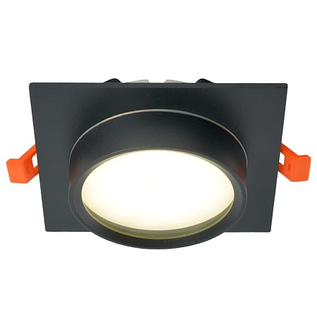 Светильник встраиваемый Feron DL505 потолочный GX53 черный квадрат IP44 - фото