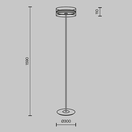 Напольный светильник (торшер) Maytoni Dress code MOD348FL-L24BBS3K - фото