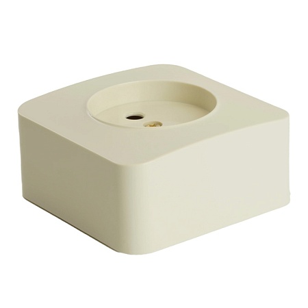 Розетка 1-местная б/з открытой установки, STEKKER, 250В, 10А, IP20, серия София, слоновая кость, MST10-11-04 - фото