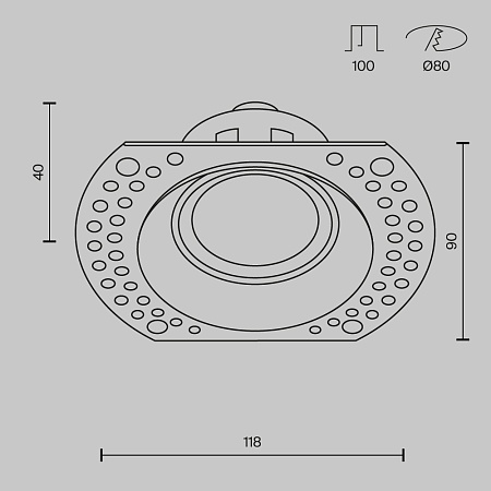 Встраиваемый светильник Technical DL042-01-RD-W - фото