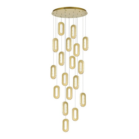 Светильник подвесной ST-Luce Золотистый/Золотистый, Прозрачный LED 18*9W 3000K SL6506.203.18 - фото