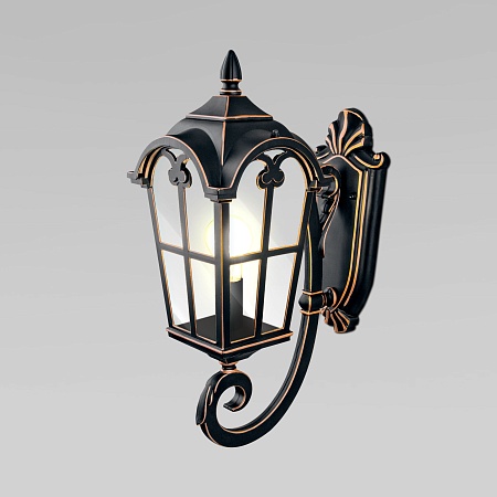 Уличный настенный светильник Mira U черное золото IP44 Mira U черное золото Elektrostandard - фото