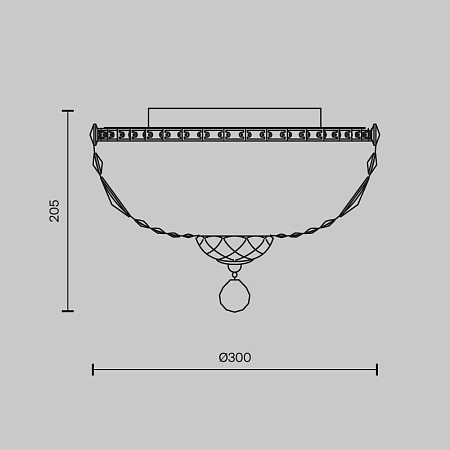 Люстра Maytoni Basfor DIA100-CL-03-G - фото