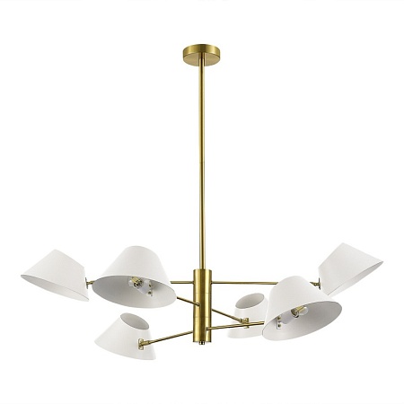 Светильник подвесной Латунь/Белый E14 6*60W SLE1253-353-06 - фото