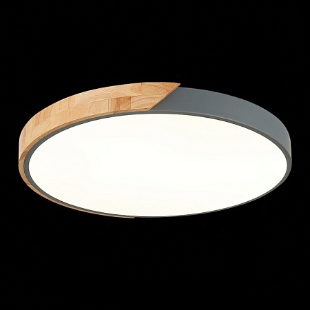 Светильник потолочный Серый, Светлое дерево/Белый LED 1*45W 3000K/4000K/6000K SLE200972-01 - фото