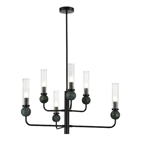 Светильник подвесной ST-Luce черный/прозрачный E14 6*40W SL1244.403.06 - фото