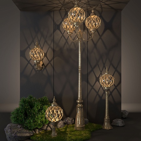 Уличный настенный светильник Sirius U черное золото IP44 Sirius U черное золото Elektrostandard - фото