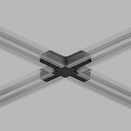 TR1104-BK Соединитель для шинопровода X-образный, черный - фото