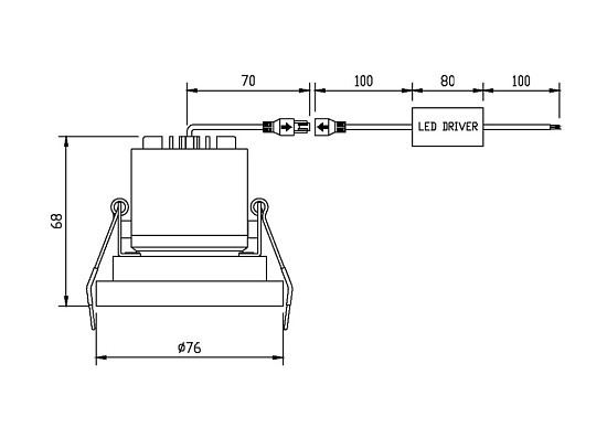 Встраиваемый светильник Technical Kappell DL040-L10RG4K - фото