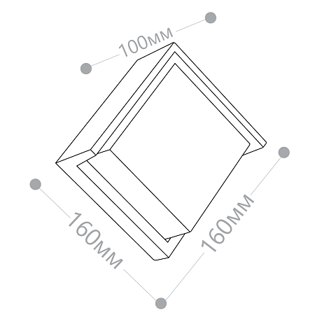 Светильник уличный светодиодный Feron DH108, 12W, 720Lm, 4000K, черный - фото