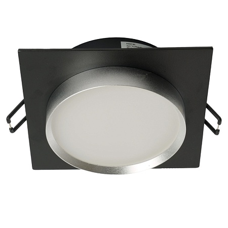 Светильник встраиваемый Feron DL506 потолочный GX53 черный + серебро квадрат - фото