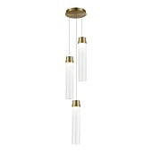 Светильник подвесной ST-Luce Латунь/Прозрачный LED 3*12W 4000K SL6236.303.03