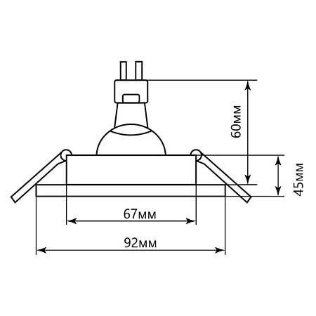 Светильник встраиваемый Feron DL2902 потолочный MR16 G5.3 черный - фото