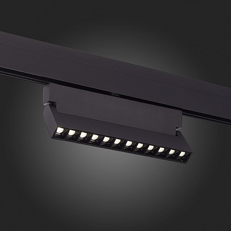 Магнитный трековый светильник Черный LED 1*12W 3000K 1 009Lm Ra>80 36° IP20 L219xW22xH1 ST362.436.12 - фото
