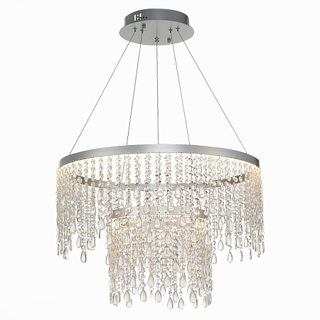 Люстра подвесная ST-Luce Серебристый/Прозрачный LED 1*55W 3000K/4000K/6000K SL6201.103.55 - фото