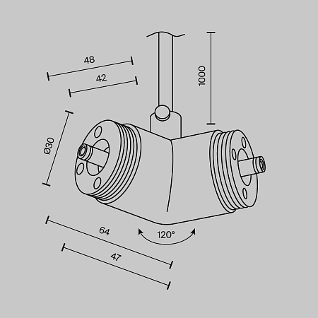Комплектующие для систем освещения с токоведущими элементами Technical CA018LWC-P-B - фото