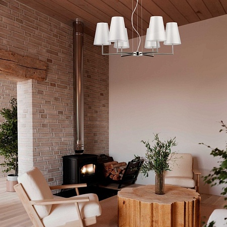 Прикроватная лампа Никель/Белый E14 1*40W SLE105904-01 - фото