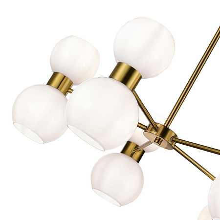 Светильник потолочный Латунь/Белый E27 10*60W SLE1138-302-10 - фото