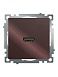 Розетка HDMI 2.1, Type A (механизм), STEKKER GLS00-7118-04, серия Катрин, шоколад - фото