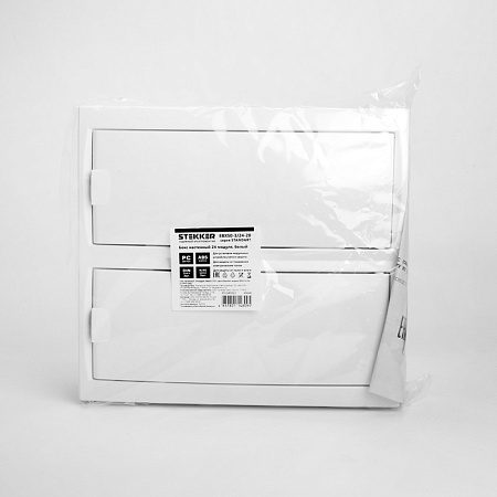 Бокс настенный STEKKER EBX50-3/24-20 24 модуля, белый, пластик, серия Standart - фото