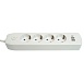 Удлинитель 4-местный c/з 3x1 мм2, 1,8 м, 250В, 10А, 2USB+1Type-C 2,4А, серия Home plus, белый STEKKER HM08-43-02 - фото