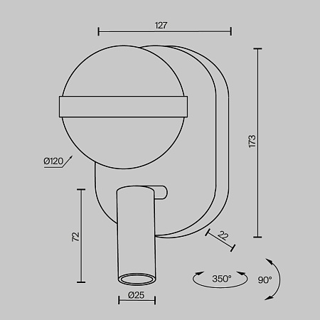 Настенный светильник (бра) Maytoni MOD441WL-L8BS3K - фото