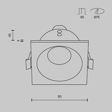 Встраиваемый светильник Technical DL033-2-01W-1(N) - фото