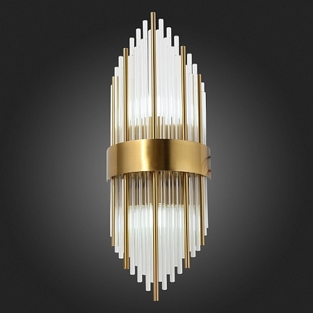 Светильник настенный ST-Luce Латунь/Латунь, Прозрачный E14 2*60W SL1158.301.02 - фото