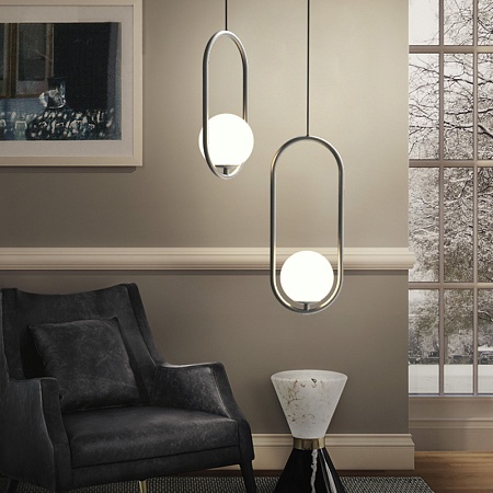 Подвесной Светильник Matthew Mccormick Hoop 40 Black Mila Pendant Imperiumloft 179964-22 - фото