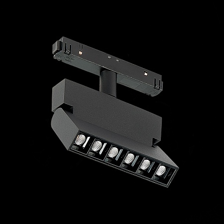 Магнитный трековый светильник Черный LED 1*6W 3000K 532Lm Ra>80 36° IP20 L120xW22xH134 ST362.436.06 - фото