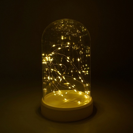 Световая фигура "Колба с Нитью Роса" 50LED 2700K, батарейки 3*АА, 23см, LT135 - фото