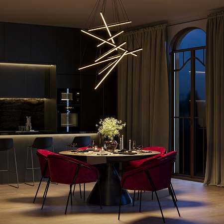 Подвесной светильник Maytoni Line MOD016PL-L96BK - фото