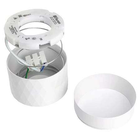 Светильник потолочный Feron HL388 Barrel PRISM GX53 12W 230V, белый - фото