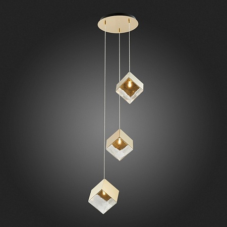 Светильник подвесной ST-Luce Золотистый/Прозрачный, Золотистый G9 3*5W SL1182.203.03 - фото