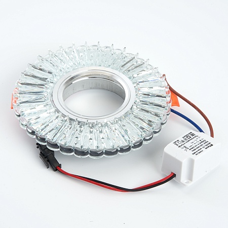 Светильник встраиваемый с белой LED подсветкой Feron CD900 потолочный MR16 G5.3 белый - фото
