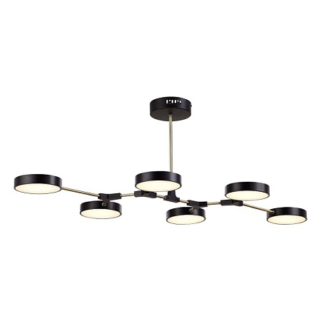 Светильник потолочный Черный, Латунь/Черный LED 6*10W SLE6004-402-06 - фото