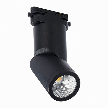 Св-к трек. Черный LED 1*10W 3000K 800Lm Ra>90 38° IP20 D60xH190 165-265V ST650.436.10 - фото