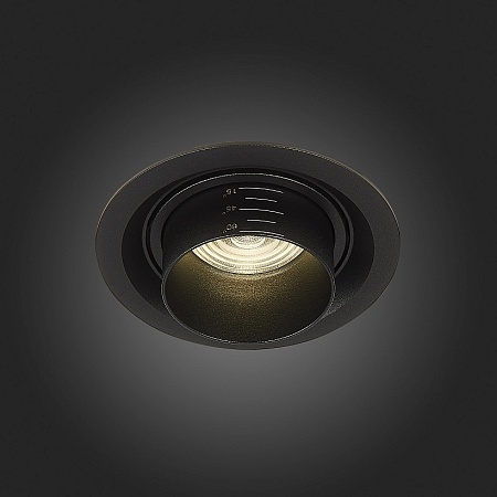 Св-к встр. Zoom Черный LED 1*12W 4000K 960Lm Ra90 15°-60° IP20 D115xH95 170-240V ST701.448.12 - фото