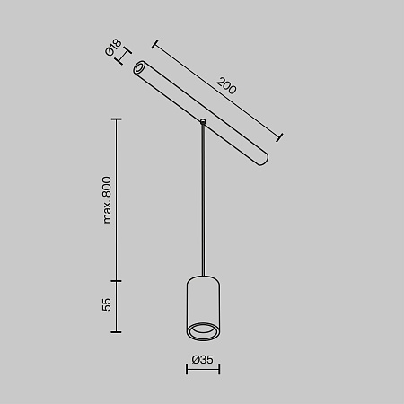 Светильник Technical C105PL-3W3-6K-B - фото